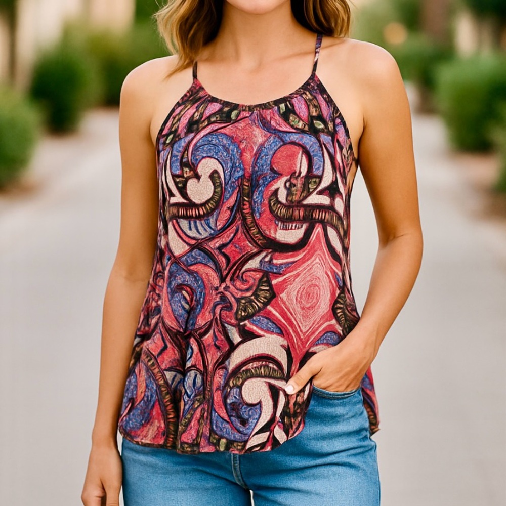 Tyche multi color Graphic tank size Large